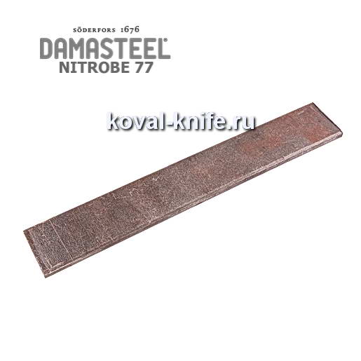 Blank for knife made of powder steel Damasteel Nitrobe 77 dimensions: 200h38h3,2mm.