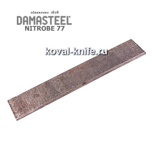 Blank for knife made of powder steel Damasteel Nitrobe 77 dimensions: 250h38h3,2mm.