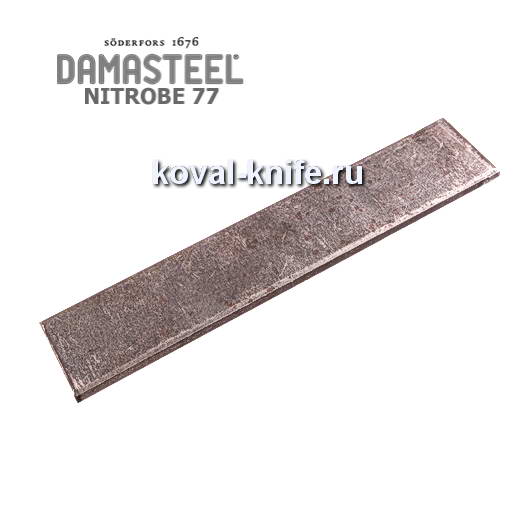 Blank for knife from powder steel Damasteel Nitrobe 77 dimensions: 200x38x4mm.