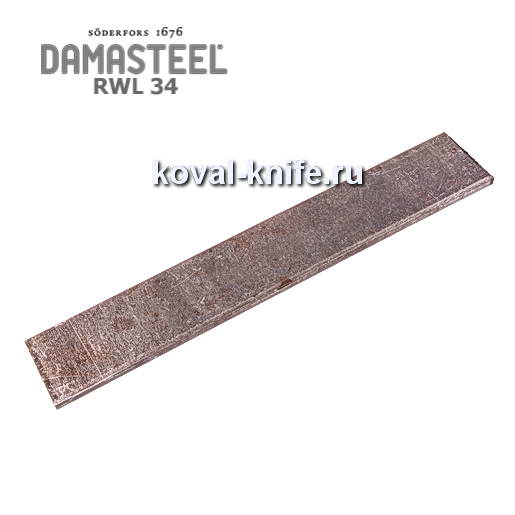 Blank for a knife from powder steel Damasteel RWL34 sizes: 250kh51kh4mm.