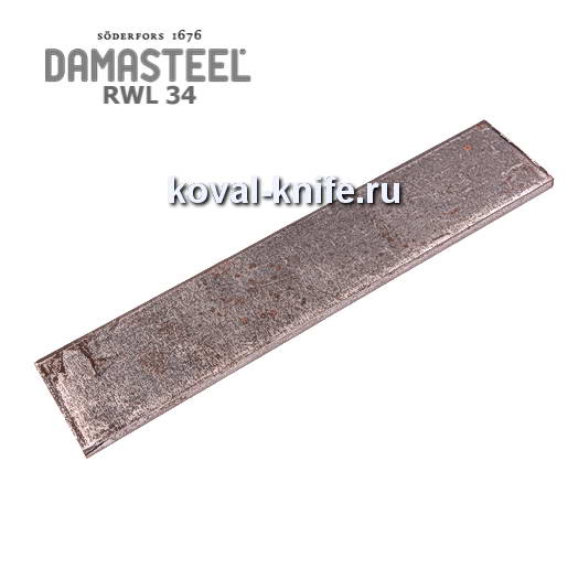 Blank for a knife from powder steel Damasteel RWL34 sizes: 250х38х3,5mm.