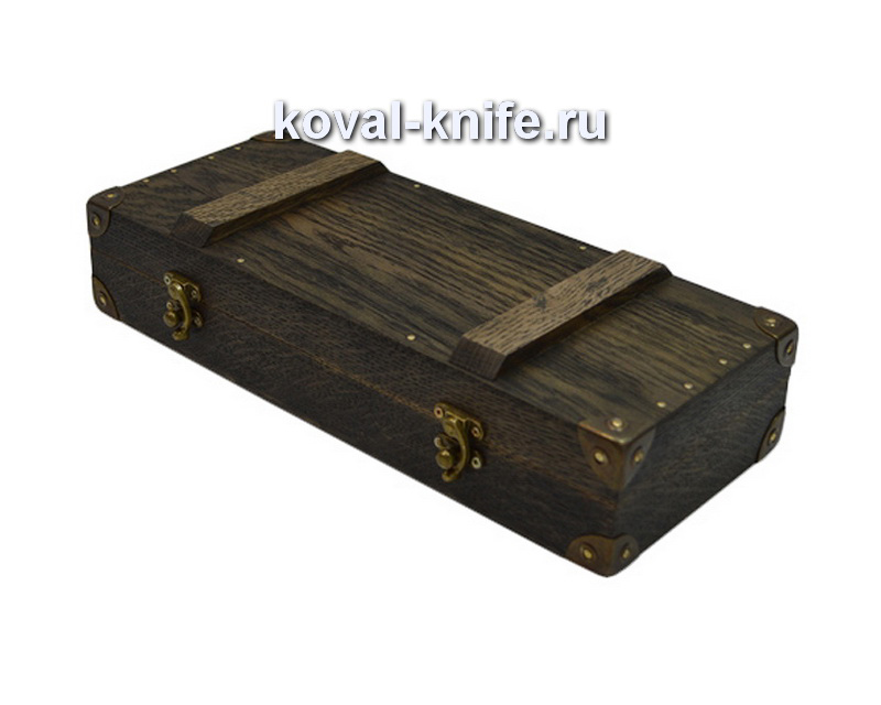 Oak knife box in Military style