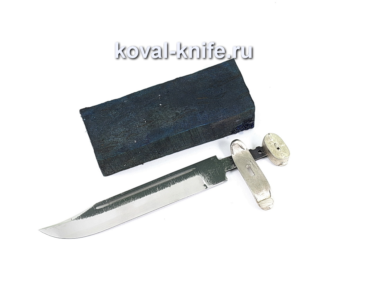 Set for knife НР-40 6 (forged blade 110×18 3,5mm, molding 2pcs., Hornbeam block)