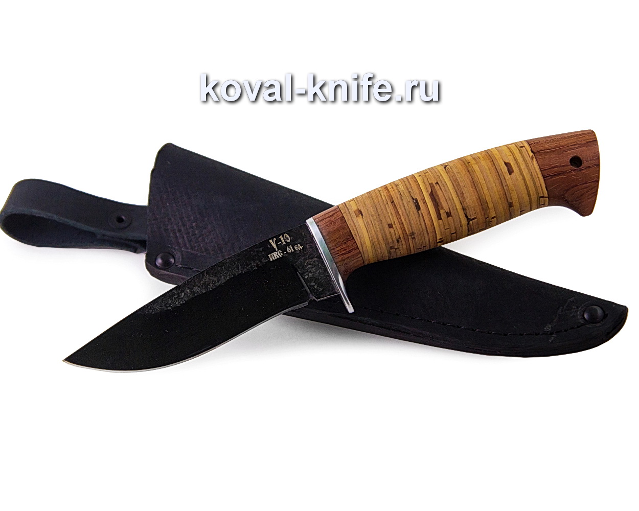 Sapsan knife from steel U10 (birch bark handle) A361