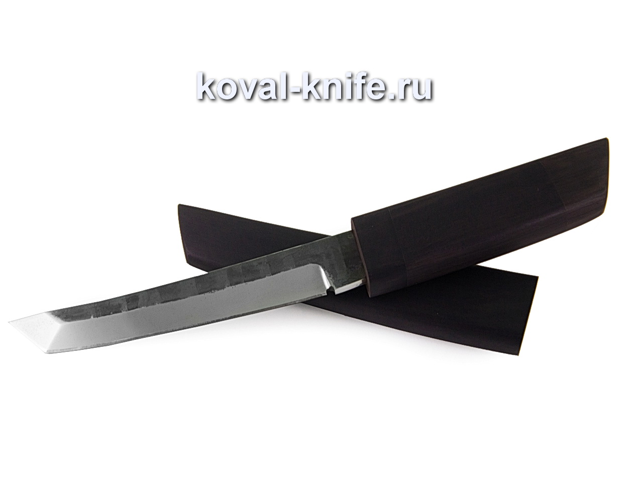 Tanto knife (steel 110×18), hilt and scabbard black hornbeam A346