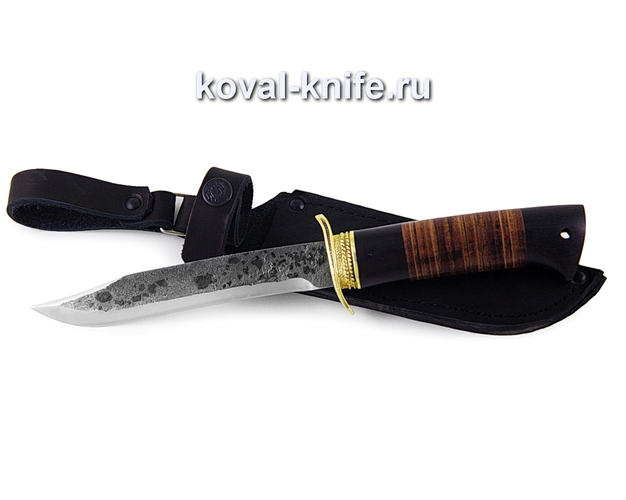 Knife Fine steel 9hs with a leather handle (Replica Knife HP-40) A374